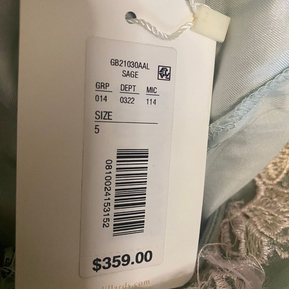 Dillard's GB Bow Strap Sweetheart Neck Corset Bodice Floral Slit Hem Dress - Picture 10 of 10
